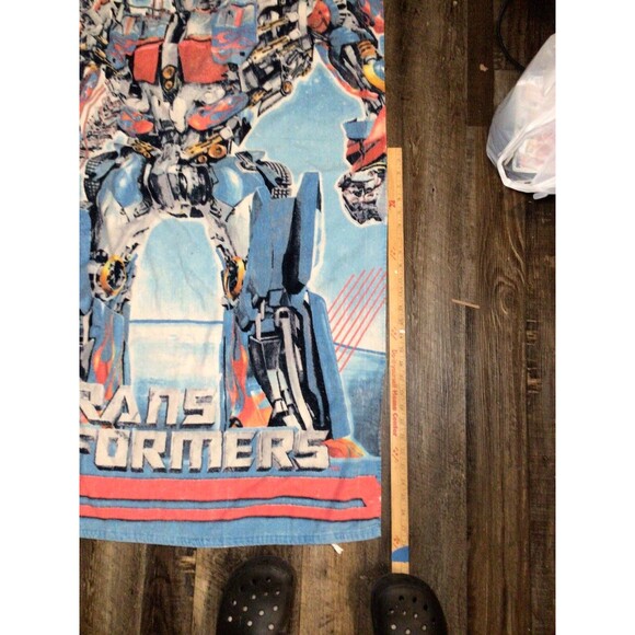Vintage Transformers Bath Beach Towel Large 29”x53” Optimus Prime Movie - Picture 3 of 16